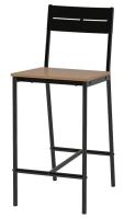 SANDSBERG Bar stool, black/brown stained 91 cm (ซันด์เบรย์ เก้าอี้บาร์, ดำ/ย้อมสีน้ำตาล 91 ซม.)