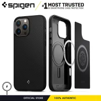 Spigen Magg Armor (MagFit) เข้ากันได้กับ MagSafe ออกแบบมาสำหรับ iPhone 15 Pro Max/ iPhone 14 Pro Max/ iPhone 13 Pro Max/ iPhone 12 Pro Max/ iPhone 15/14 Plus/ iPhone 12 13 Pro เคสครอบปกป้อง | ของแท้0 18