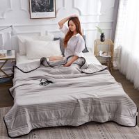 Solid Color Grey Summer Quilt Bedspread Blanket Comforter Bed Cover Simple Bedspread on The Bed Twin King Queen Size