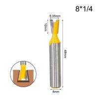 ก้านไม้อุตสาหกรรมเกรด8มม. กลืนหางเราเตอร์บิทที่เชื่อมต่อเข้าด้วยกันสำหรับเครื่องตัดไม้อุปกรณ์เจาะแกะสลักไม้