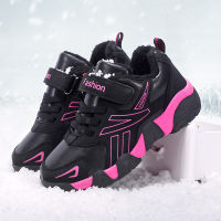 Winter Girls Snakers Children Shoes Kids Sneakers Plush Warm Lining Fashion Snow Anti-slippery Fashion Leeather tenis infantil