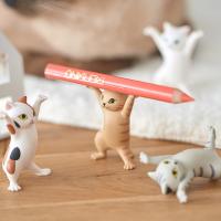 Funny Cat Pen Holder Toy Hold Everything Cat Earphone Bracket Home Decoration Enchanting Dancing Cat Pencil Stand Anime Gift