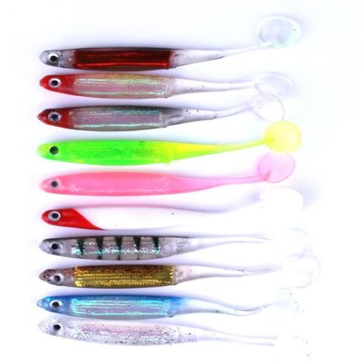 【hot】₪△♞ 10pcs/set Soft Fishing Pesca Artificial 52g Shad Worm Swimbait Jig Fly Silicone Rubber
