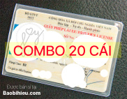 KO NẮP COMBO 20 bao bằng lái dạng PET chống xước bong tróc thẻ căn cước