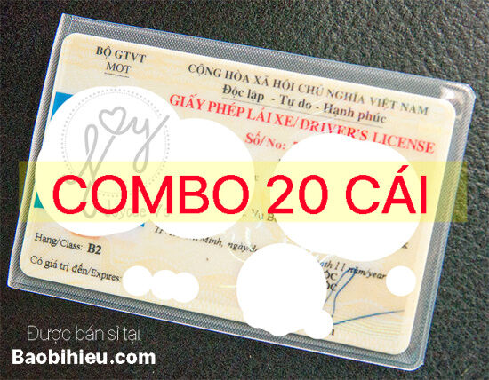 Ko nắp combo 20 bao bằng lái dạng pet chống xước bong tróc thẻ căn cước - ảnh sản phẩm 1
