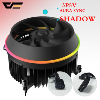 darkflash shadow TOP-FLOW CPU Cooler 3P-5vAURA SYNC TDP 280W PWM 4pin Double Ring LED RGB Fan Radiator Cooler for in LGA 115x