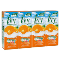 ไอวี่ นมเปรี้ยวพร้อมดื่ม รสส้มสายน้ำผึ้ง ยูเอชที  แพ็ค 4 ชิ้น 180 มล.
