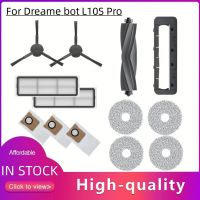 ชิ้นส่วนสำหรับ Dreame Bot L10s Pro เครื่องดูดฝุ่นหุ่นยนต์ Kuas Karet ที่ครอบแปรงด้านข้างตัวกรอง HEPA ไม้ถูพื้นถุงหูรูดอุปกรณ์เสริมตัวเลือก