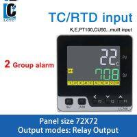 เอาต์พุต Ssr/relay/4-20mA/0-10V จับเวลามีตัวควบคุมอุณหภูมิอินพุต LCD ดิจิตอล Pid 72x72mm Tc/rtd