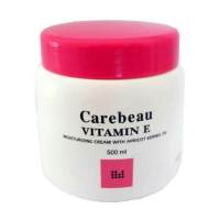 (1 กระปุก) แคร์บิว วิตามินอี บอดี้ครีม 500 มล. Carebeau Vitamin E Body Cream สีชมพู กลิ่นกุหลาบ