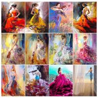 RUOPOTY 40x50cm Painting By Numbers Paint Kit Diy Craft Watercolor Girls Drawing By Numbers Wall Art Gift Art Supplies