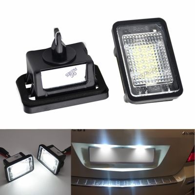 ✾▬✢ 2Pcs LED License Plate Lights Bulb For Mercedes-Benz GLK X204 2007 2008-2013 12V 6000k White Error Free LED Number Plate Lamp