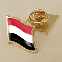 Yemen Yemeni National Flag Crystal Resin Drop Badge Brooch Flag Badges of All Countries in the World All-metal Brooch Copper Brooch Collection