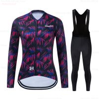 Hot2021 Team Bicycle Cycling Jersey Set Raudax Long Sleeve Jersey Suit Riding Bike MTB Cycling Clothing Bib Pant Set for Spring