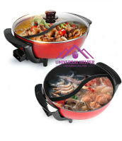 WLS-5041 หม้อชาบู 2ช่อง ขนาด30ซม. หม้ออเนกประสงค์ 6 ลิตร หม้อสุกี้ หม้อต้ม