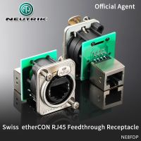 【ดีที่สุด A] ต่อสายเคเบิล Neutrik Ethcon RJ45ตัวเชื่อมต่อแชสซี CAT5e โลหะหน้าแปลนถอด Feedthrough สำหรับเครือข่าย Lightning ของวิดีโอเสียง