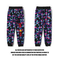 BAPE ผู้ชายผู้หญิง Sweatpants LongPants SHARK เสื้อซิปเต็มรูปแบบ Galaxy กางเกงเสื้อผ้า M-3XL