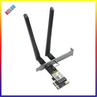 WiFi6E PCIE การ์ด WiFi 2.4G/5.8G/6GHz วายฟายอะแด็ปเตอร์5374Mbps บลูทูธ-เข้ากันได้5.3เสาอากาศภายนอก