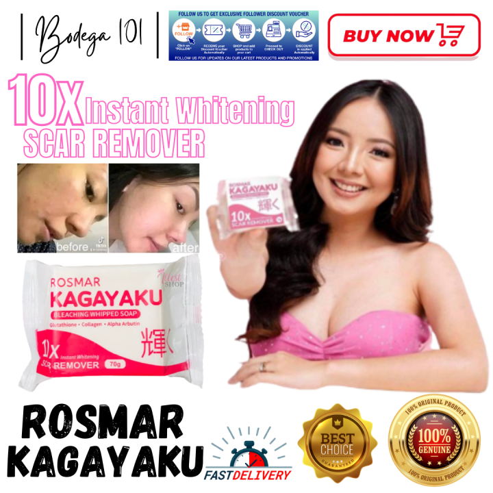 Rosmar Kagayaku Soap 10x Whitening And Scar Remover Bar Soap With