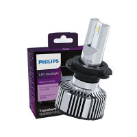 Philips ไฟหน้ารถมอเตอร์ไซค์แบบ LED Pro3000อัลตินัน H7 H4สีขาว6500K โคมไฟพลังสูงหลอดไฟรถยนต์1x