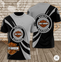 2023 new design- ใหม่ เสื้อยืด พิมพ์ลาย Harley-davidson 3D สําหรับผู้ชาย ไซซ์-18