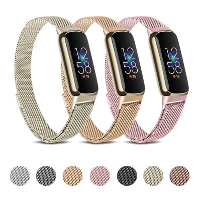 gdfhfj For Fitbit Luxe Band Sport Strap Metal Magnetic Smart Watchband Wristband Band For Fitbit Luxe Strap Bracelet Replacement
