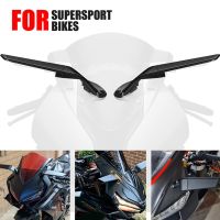 Motorcycle Rearview Mirror Fixed Wind Wing Rearview Mirror Adjustable Rotating Rearview Mirror for Ducati Kawasaki Honda