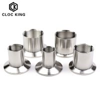 1/8 1/4 1/2 3/4 1 1-1/4 2 BSP Sanitary Stainless Steel SS304 Female Threaded Ferrule Pipe Fittings Tri-Clamp Adapters