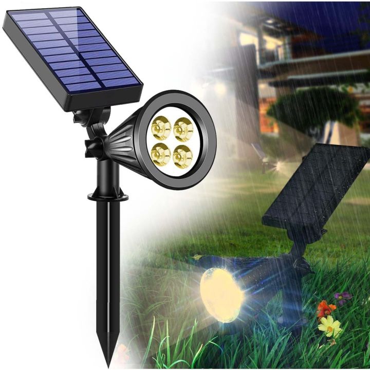 7 Led Solar Spotlight Garden Outdoor Waterproof Lawn Lights Landscape ...