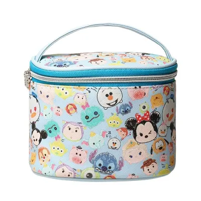 High-end MUJI Disney Cosmetic Bag Mickey Cosmetic Bag Cylindrical Storage Bag Portable Travel Outing Toiletry Bag Waterproof Cosmetic Bag
