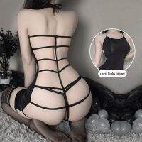 Free Shippin Lingerie Hollow Back Bandage Cosplay Nurse Stewardess Sexy Flirt Tight Elastic Ice Silk Outdoor Sex In Public