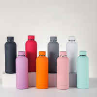 【CW】New Vacuum Cup Frosting Fashion Thermos Cups 304 Stainless Steel Water Bottle 500Ml Portable Car Water Cup Thermos Bottle Winter