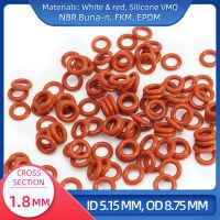 Cincin O CS 1.8 Mm ID 5 Mm OD 8.6 Mm Bahan dengan Silikon VMQ NBR FKM EPDM Segel Pengikat Gas