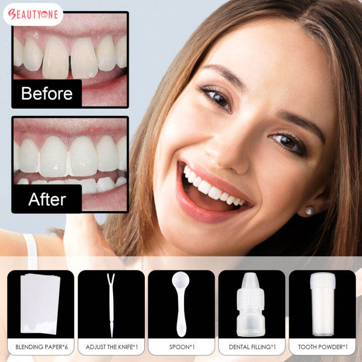 crfgrjhto BeautyOne Temporary Tooth Filling Cement Set DIY Safe Denture Adhesive Tool Temporary