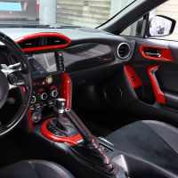 For Toyota 86 GT 2012-20 ABS Red Car Gear Shift Cup Holder Air Conditioning Sticker For Subaru BRZ ZC6 2012-2020 Car Accessories