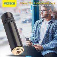 Vktech แจ็คเชื่อมเสียงตัวเมีย3.5มม. TRS,ขั้วต่อหูฟังสเตอริโอ3เสา