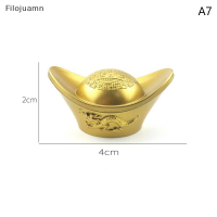 Filojuamn ทองปลอมจีนโบราณ yuanbao Ingot เครื่องประดับเฟิง Shui ขนาดเล็ก wealth GOLD Ingot ตกแต่งบ้านของขวัญ