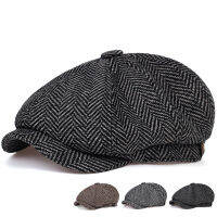 แฟชั่นขนสัตว์ Newsboy หมวก Mens Herringbone แบนหมวกผู้หญิงผู้ชายอังกฤษจิตรกรหมวกฤดูใบไม้ร่วงฤดูหนาวหมวกหมวก Casquette