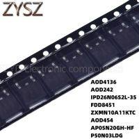 100PCS TO252 AOD4136 AOD242 IPD26N06S2L-35 FDD8451 ZXMN10A11KTC AOD454 AP05N20GH-HF P50N03LDG Electronic components