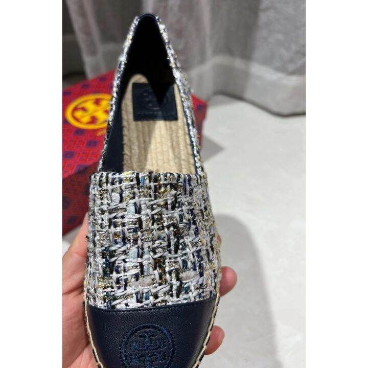 2023-new-tory-burch-three-colors-sheep-leather-cloth-top-patchwork-fisherman-shoes-casual-flats