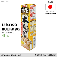 ⚡ส่งไว⚡ ซอสมัสตาร์ด แบบหลอดบีบ (ตรา เอสแอนด์บี) 43g | Honmana Hon Karashi Mustard Paste (S&amp;B) สินค้านำเข้าจากญี่ปุ่น