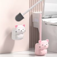 Wall Hanging Toilet Brush Cleaner With Long Handle Flexible Cleaner Bathroom Brush Set Quick Drying Holder Home Accessories