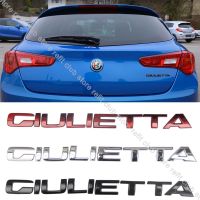 สติกเกอร์รถตัวอักษร GIULIETTA โลหะผสมสำหรับตกแต่งท้ายรถของ Alfa Romeo Giulietta สัญลักษณ์แทนของตกแต่งท้ายรถ