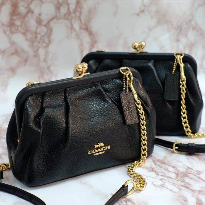 Coach C2875 Nora Kisslock Crossbody In Pebble Leather Women's Crossbody