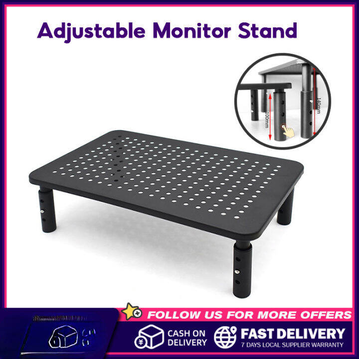 Height Adjustable Laptop Monitor Stand with Sturdy and Stable Metal ...