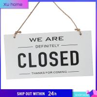 XU HOME สามารถกลับด้านได้ เครื่องหมายธุรกิจ สองด้าน พร้อมแหวน ป้ายแขวนผนัง คอฟฟี่บาร์ เปิดและปิด ช้อป