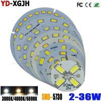 SMD5730 LED PCB Light Source Round Aluminum Lamp Plate 2 3 5 7 9 12 15 18 21 24 30 36W Diy Bulbs Retrofit Lamp Board Accessorie Electrical Circuitry P