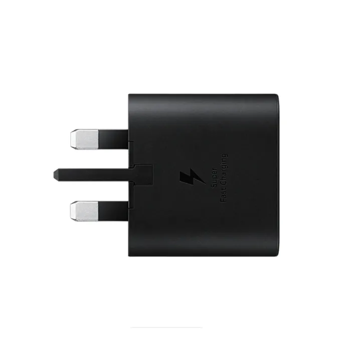 Original Samsung 25W Travel Adapter 3A Super Fast Charging PD 3.0 Fast Charger USB-C UK Plug Wall Adapter For Galaxy S22 S21 Ultra S20 S20+ Note 20 10 10+ 5G A90 A80 A70 A71 A73 A53 A33 with USB Type-
