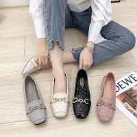 [COD] shoes spring and autumn new soft-soled Peas womens flat-soled all-match net red shallow mouth soft leather single commuting work