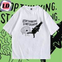 LD (พร้อมส่งเสื้อเฮีย)เสื้อ stopdrinking 100% ผ้าดีมากก มีขาวและดำ  ทั้งทรงปกติและ OVERSIZE